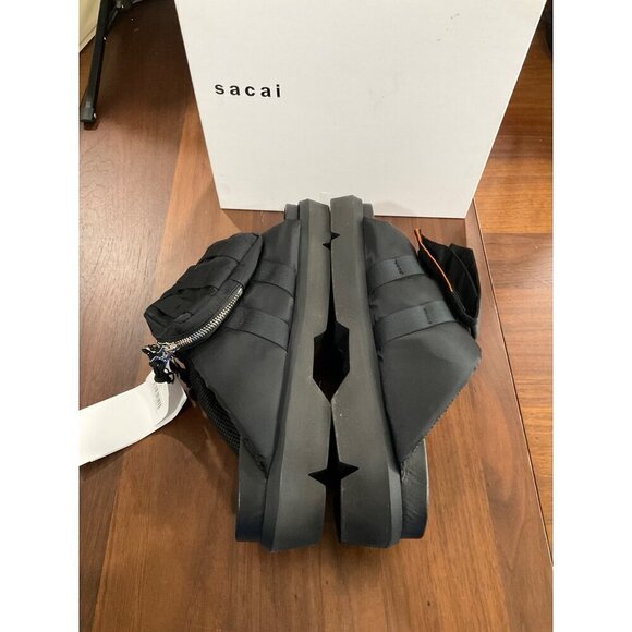 SACAI Pockets Slides in Black 43 10 New With Box Mens Sandals - Picture 10 of 16